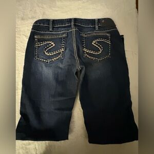 Silver Jeans Navy Boot Cut with Stitch Detail